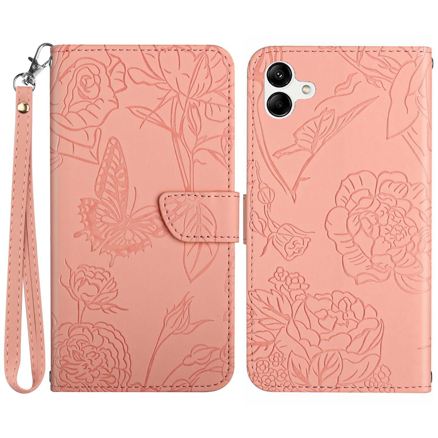 HT03 For Samsung Galaxy A05 4G Leather Cover Imprinted Wallet Phone Case with Wrist Strap HT03 For Samsung Galaxy A05 4G Leather Cover Imprinted Wallet Phone Case with Wrist Strap